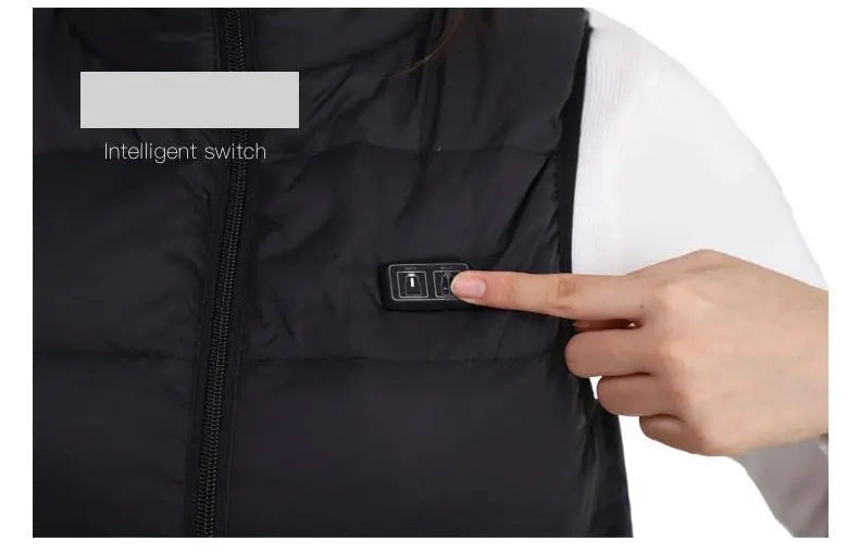 9 Heated Vest Zones Electric Heated Jackets Men Women Sportswear Heated Coat Graphene Heat USB.