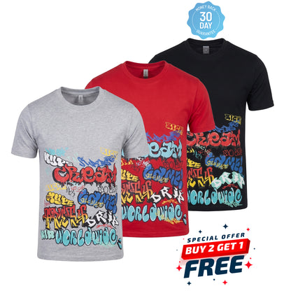 Graffiti 3-Pack T-Shirts - 200 GSM