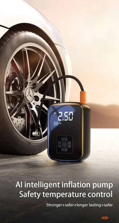 LEIBOO Wireless Car Air Compressor Air Pump Electric Tire Inflator Pump for Motorcycle Bicycle with Digital Display