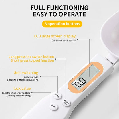 Mini Spoon Scale Digital Kitchen Scale Electronic LCD Food Scale 0.1-500g