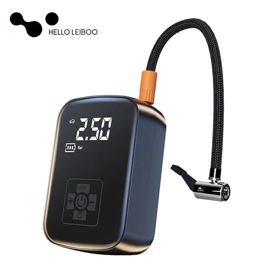 LEIBOO Wireless Car Air Compressor Air Pump Electric Tire Inflator Pump for Motorcycle Bicycle with Digital Display