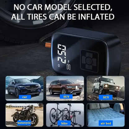 LEIBOO Wireless Car Air Compressor Air Pump Electric Tire Inflator Pump for Motorcycle Bicycle with Digital Display