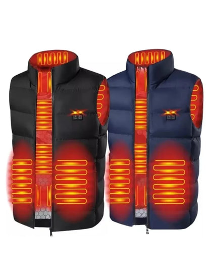 9 Heated Vest Zones Electric Heated Jackets Men Women Sportswear Heated Coat Graphene Heat USB.