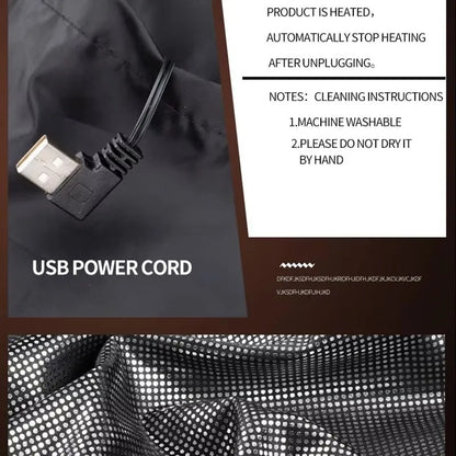 9 Heated Vest Zones Electric Heated Jackets Men Women Sportswear Heated Coat Graphene Heat USB.